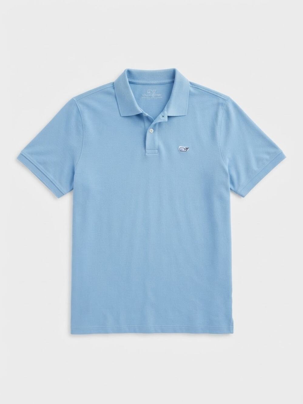 Vineyard Vines Men Blue Polo Shirt Size L Cotton Blend Short Sleeve Classic